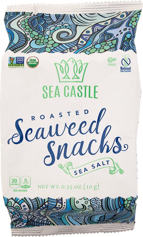 Seaweed Snacks Organic Sea Salt .35Oz Sea Cast - Kayco