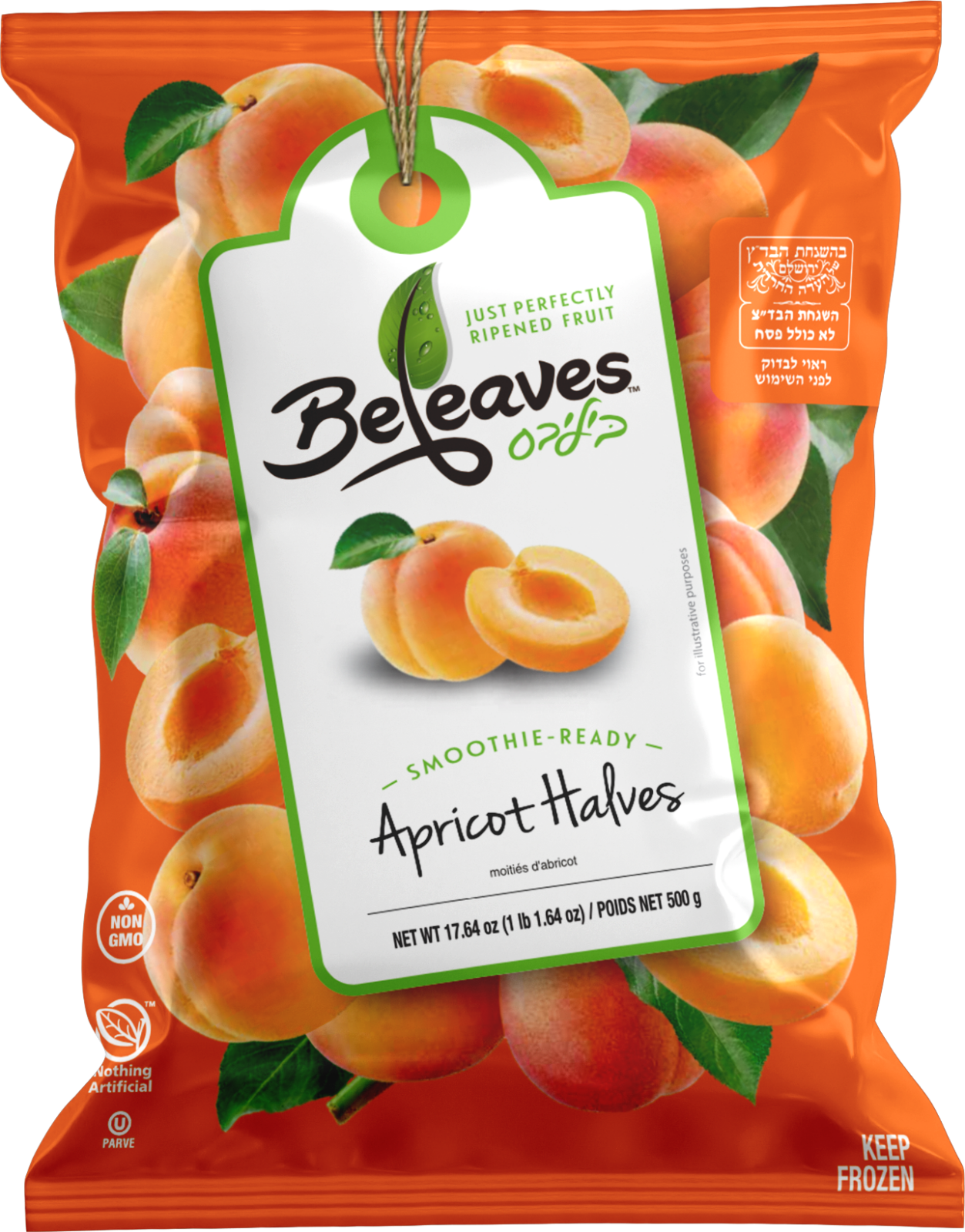 Frozen Apricot Halves 17.64Oz Beleaves - Kayco